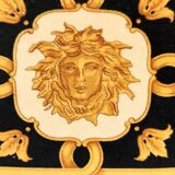 Paire de coussins noirs de haute qualité par Gianni Versace, Italie, années 1980-1990