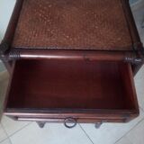 Vintage rattan side table