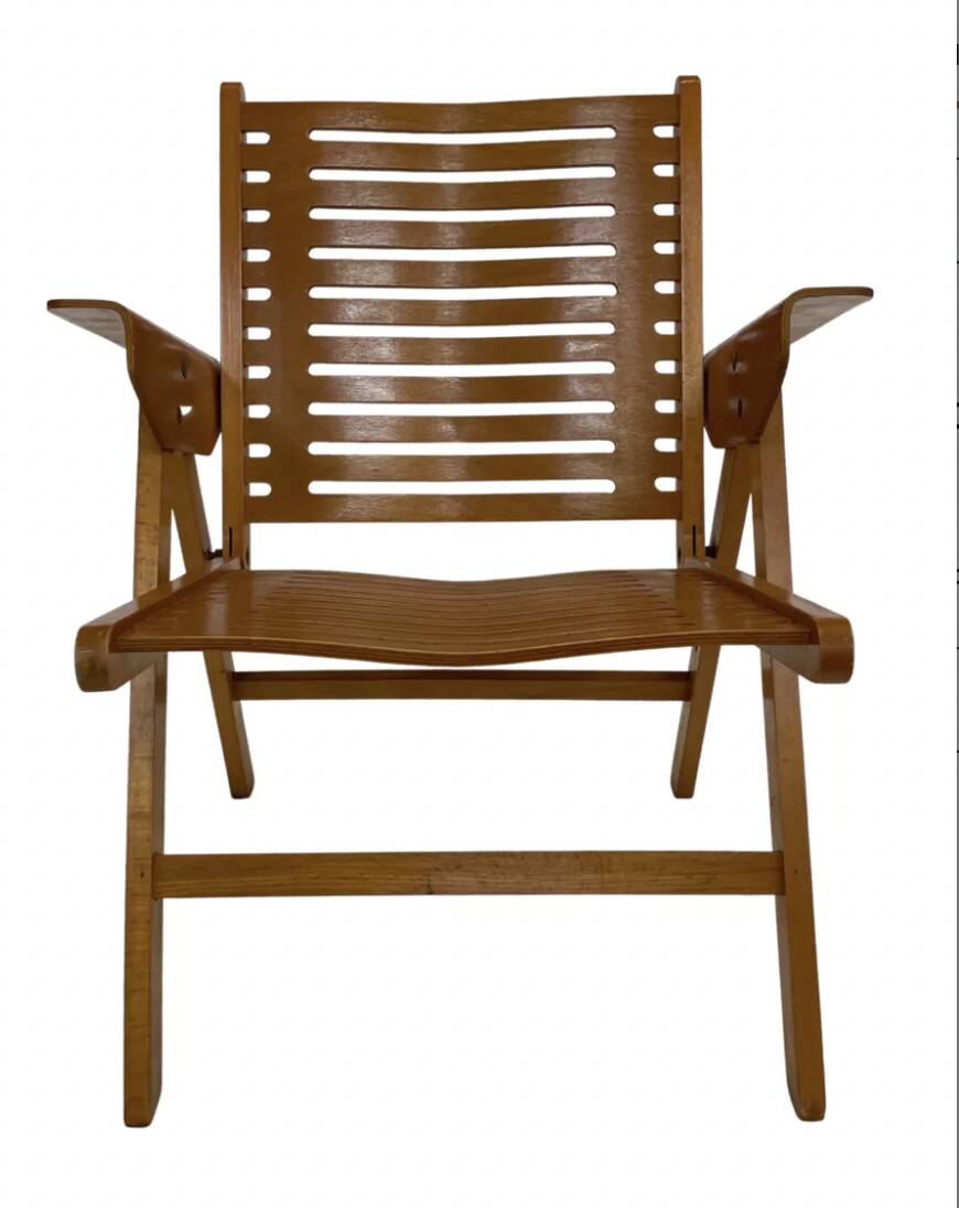 Ensemble vintage de quatre chaises pliantes Rex en contreplaqué, design Niko Kralj, 1950