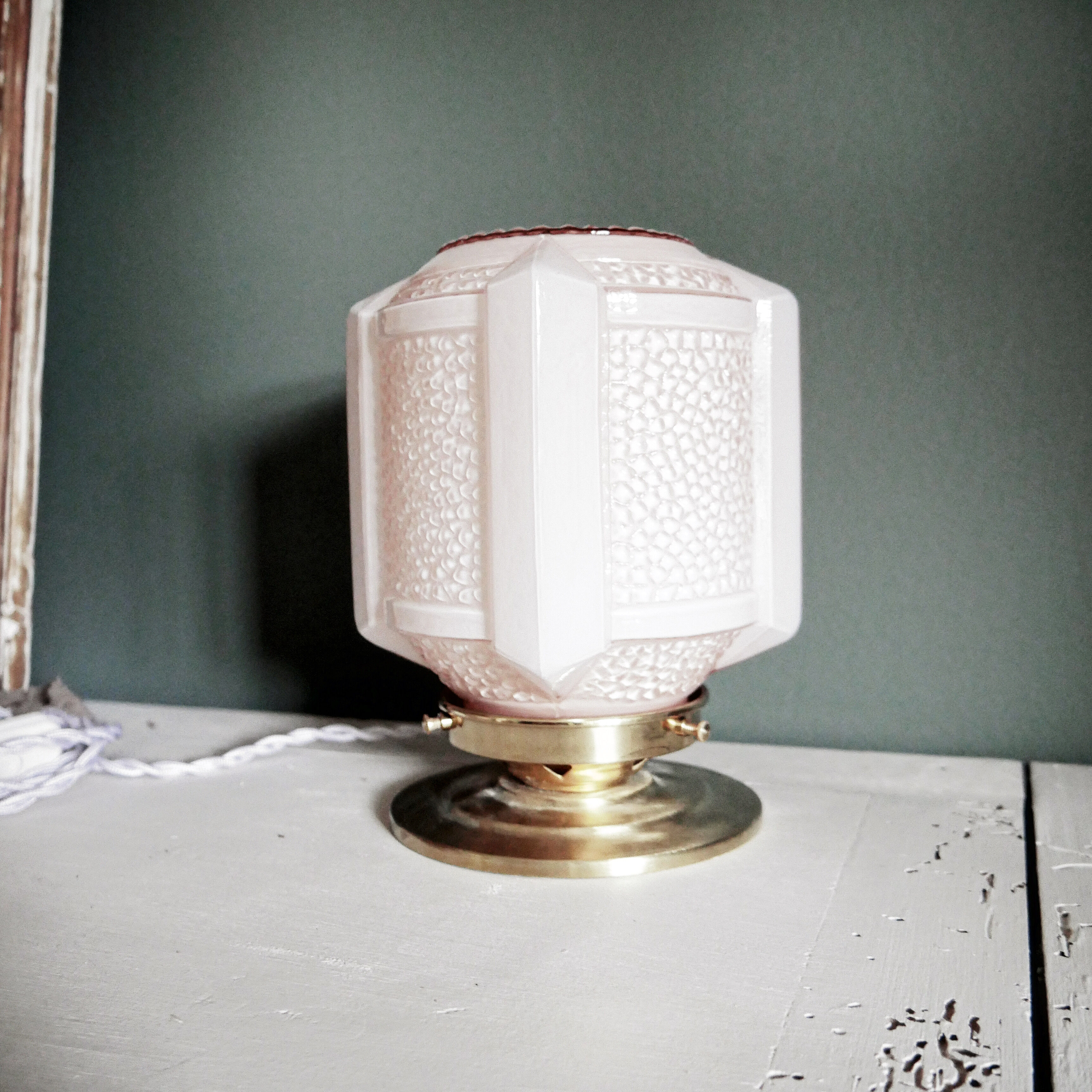 Pink art deco lamp