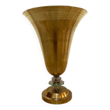 Art Deco Table Lamp, Brass and Glass, Paris, France, circa 1930