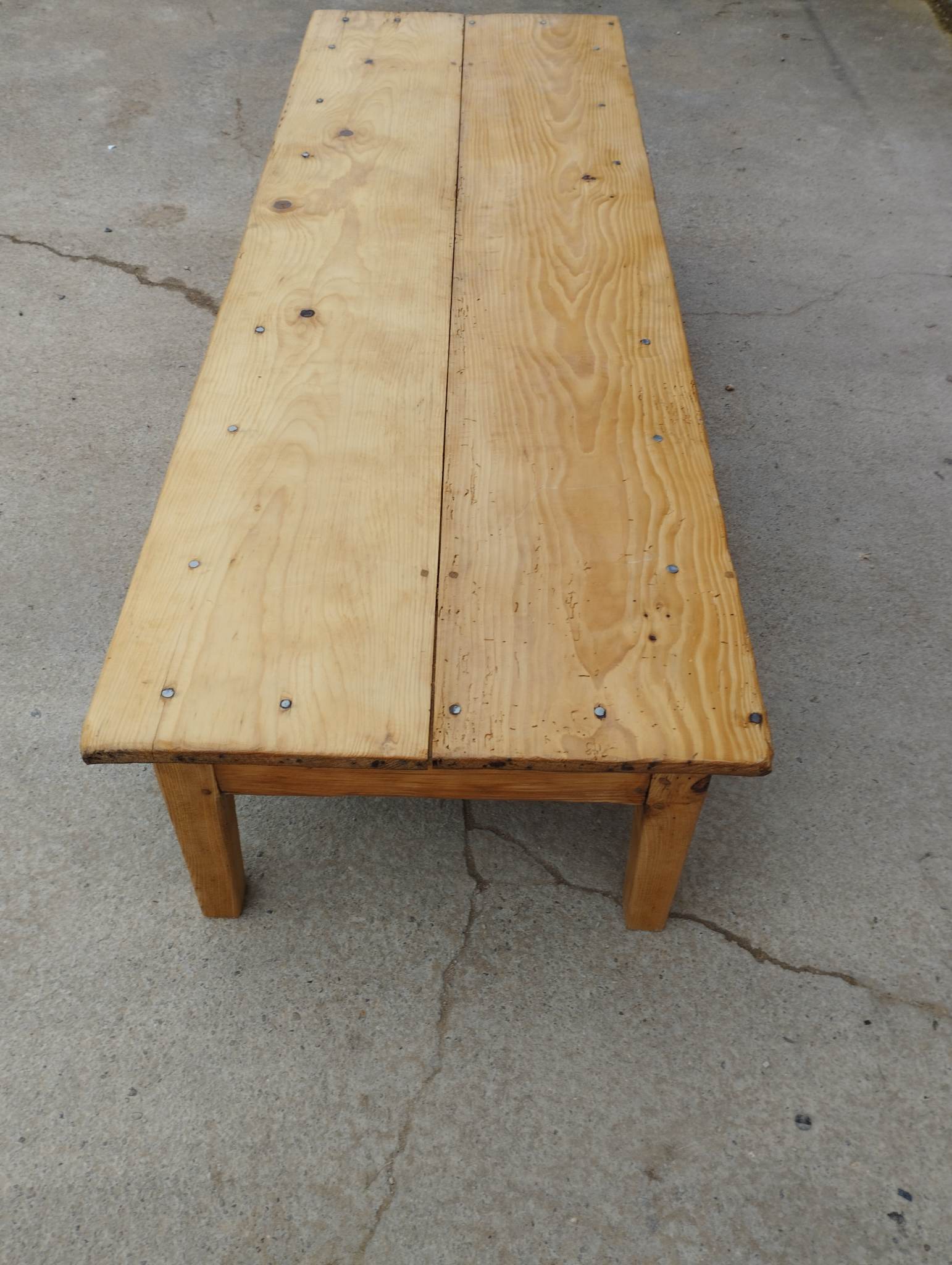 Antique coffee table in fir