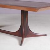 1960s wooden with copper coffee table, Denmark