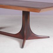 Table basse en bois avec cuivre des années 1960, Danemark
