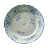Old round dish in earthenware, Keller and Guérin in Lunéville service Saxony