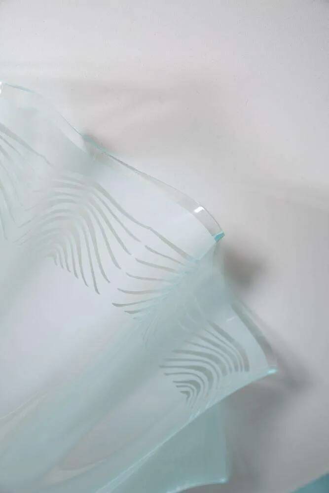 Vintage 1970s glass space ceiling lamp.