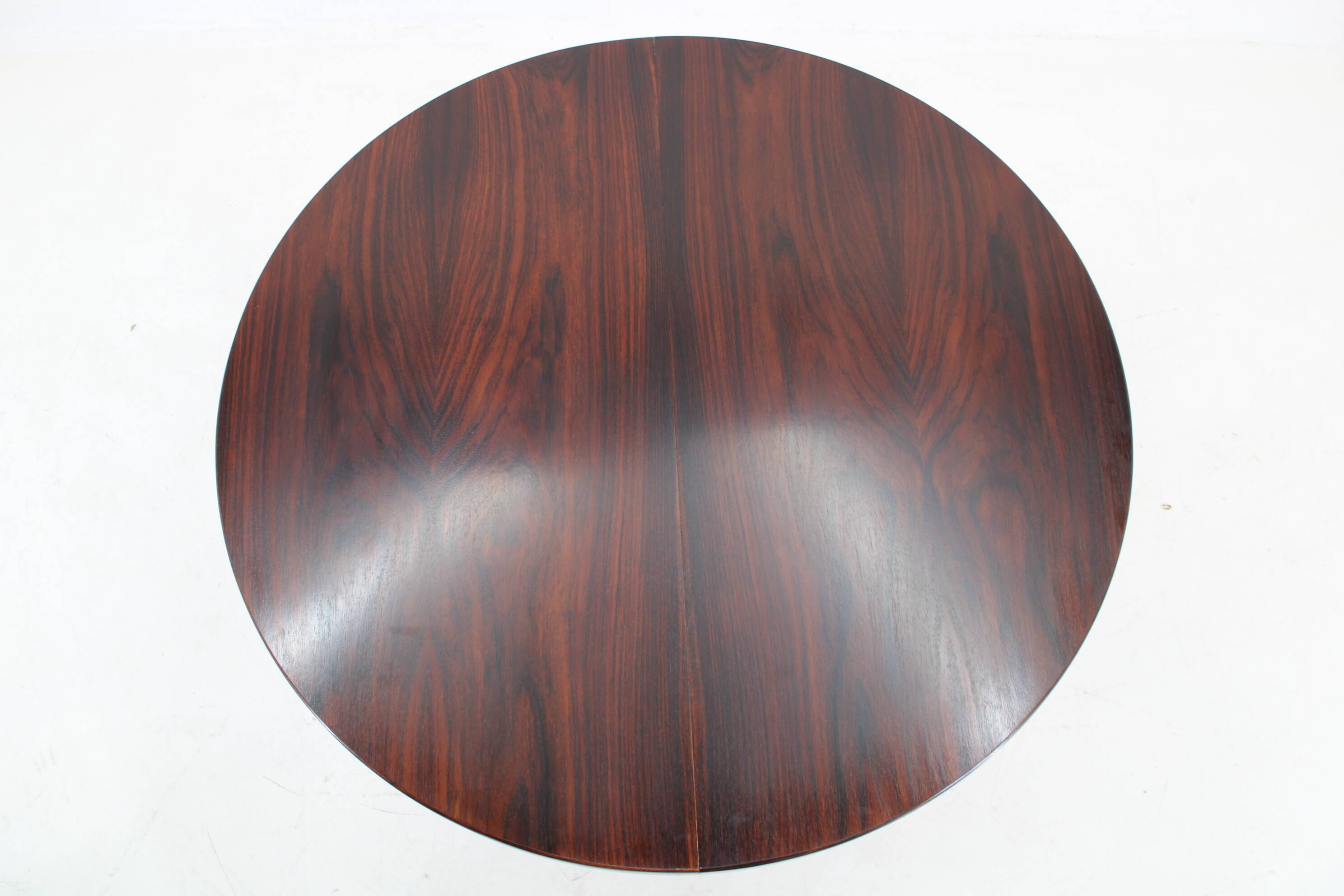1960s Danish Round Wooden Extendable Table