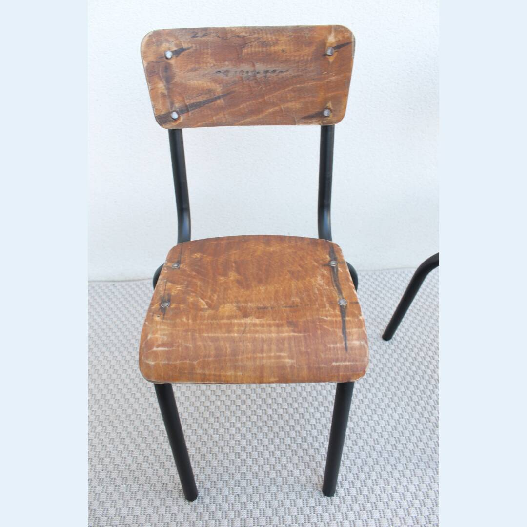 Set of school chairs