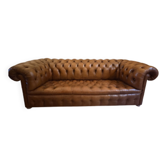 3-4 seater Chesterfield leather sofa