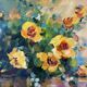 Oil on canvas "Autumn Light" signed Paumier