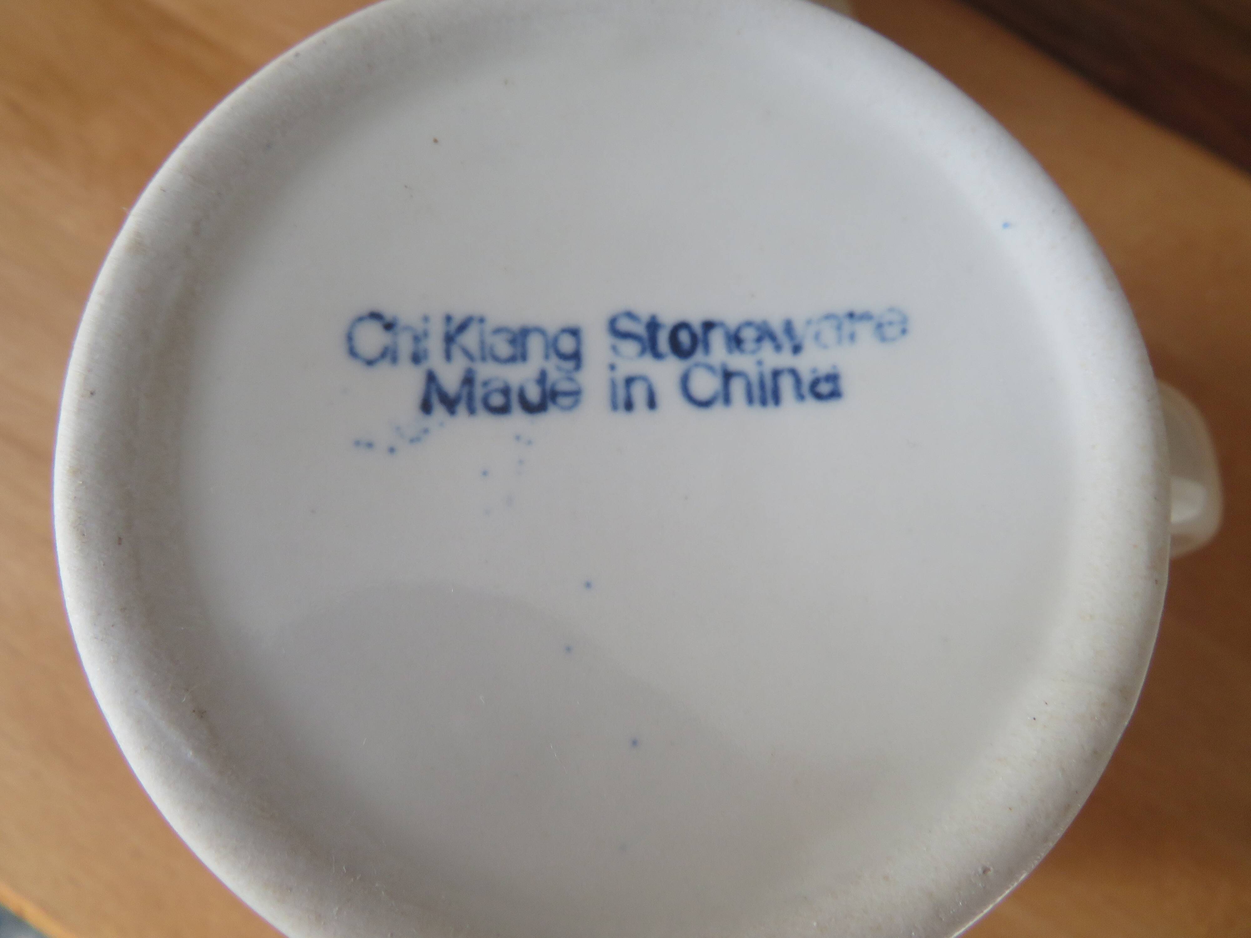 Lot de 6 mugs vintage chi kiang stoneware