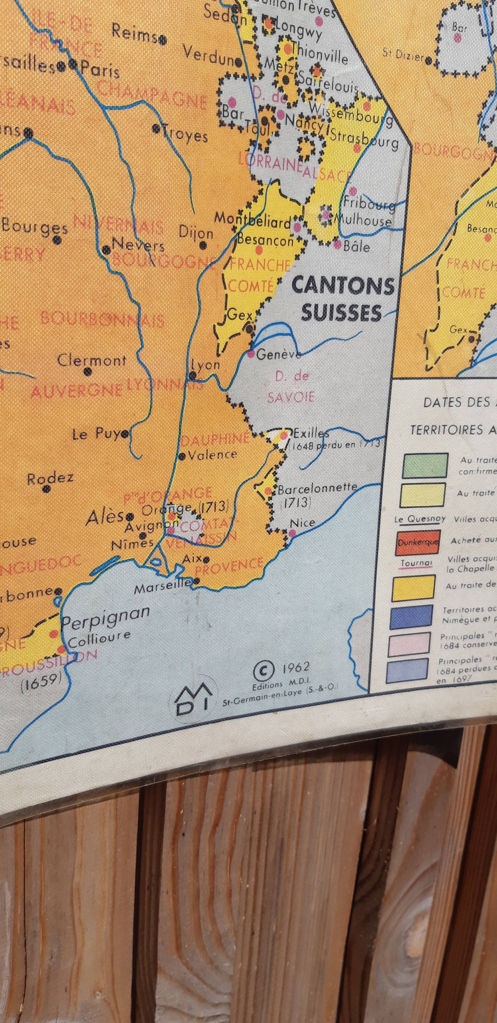 MDI school map "The territorial formation of France"