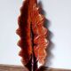 Magnificent leaf-shaped basket signed Vallauris
