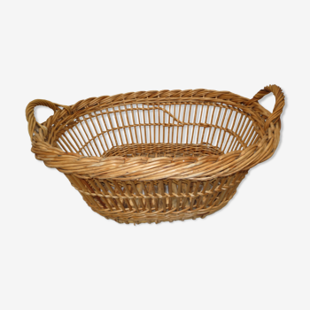 Old oval wicker basket