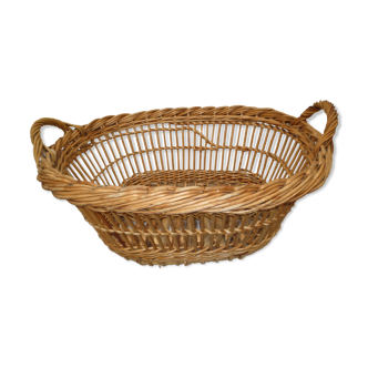Old oval wicker basket