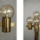 Vintage Mid-Century Scandinavian Modern Sculptural Gold Floor Lamp