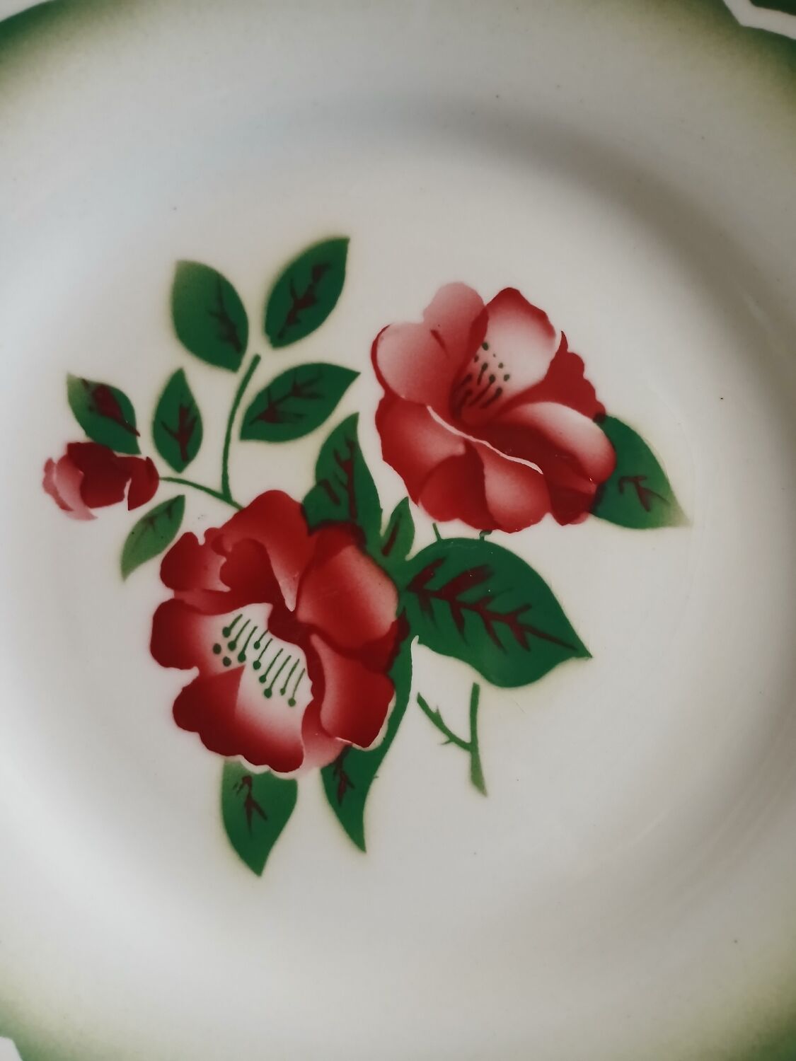 6 antique dessert plates from Digoin and Sarreguemines