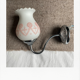 Chrome and opaline applique, touches of pink
