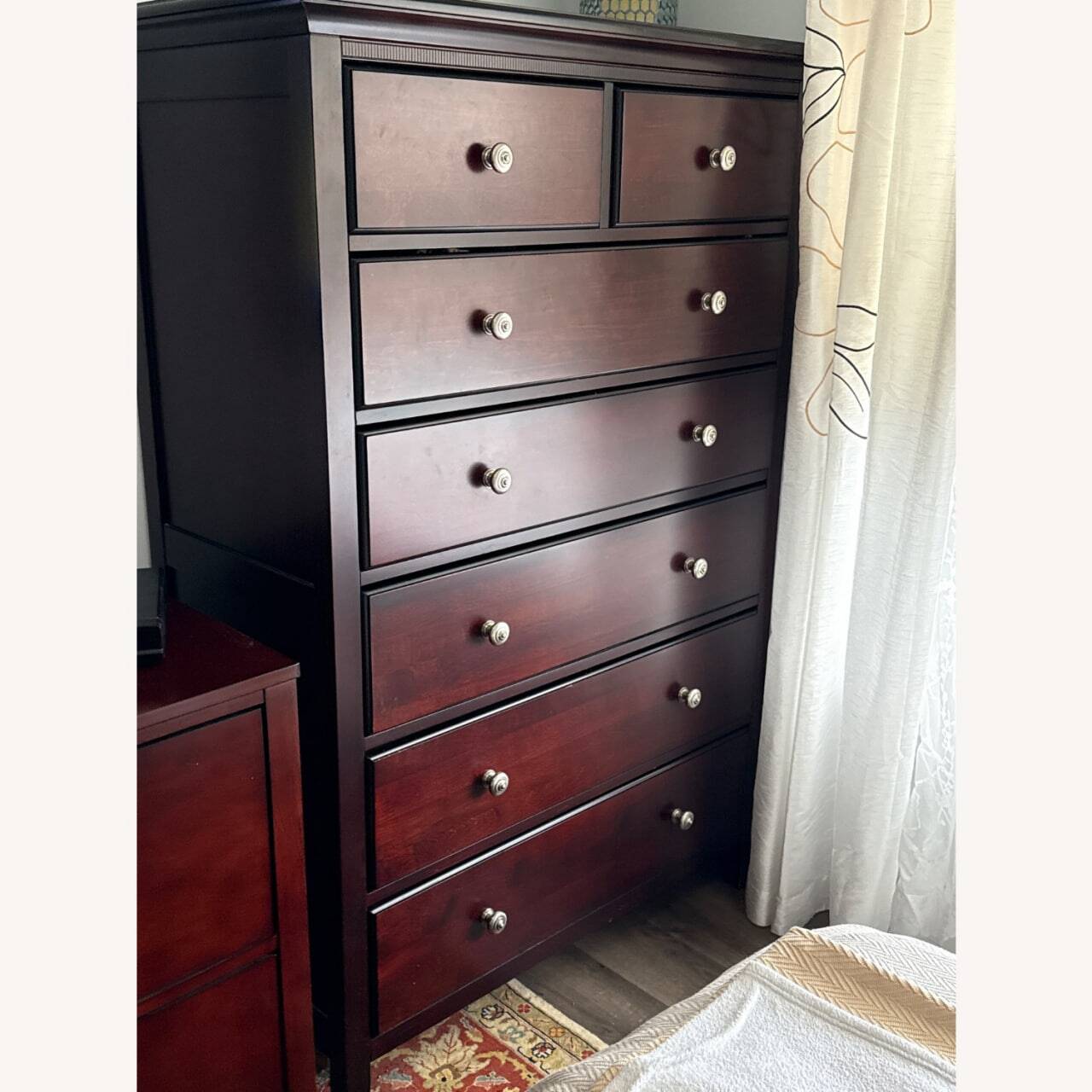 Macy's Murray dark brown wooden chest of drawers