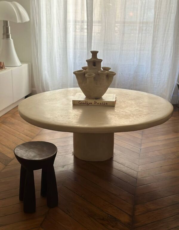 Bougeoir l’anémone centre de table chandelier sculpture céramique artisanale brute minimaliste