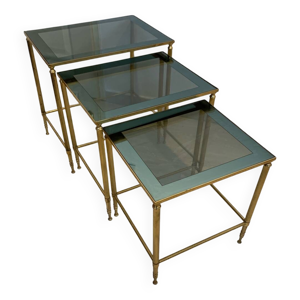 Table gigognes en laiton