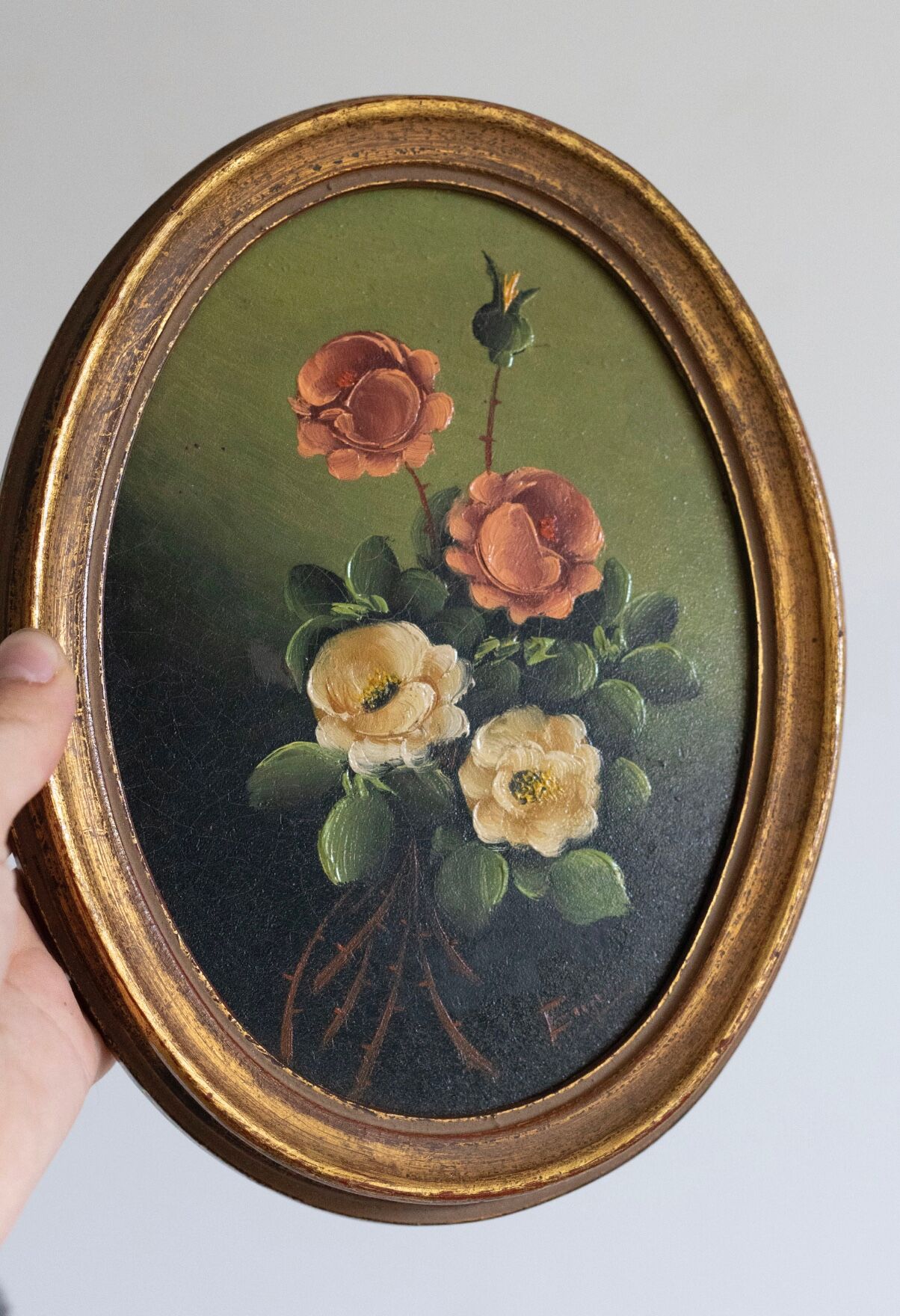 Lot de 3 tableaux bouquet de fleurs