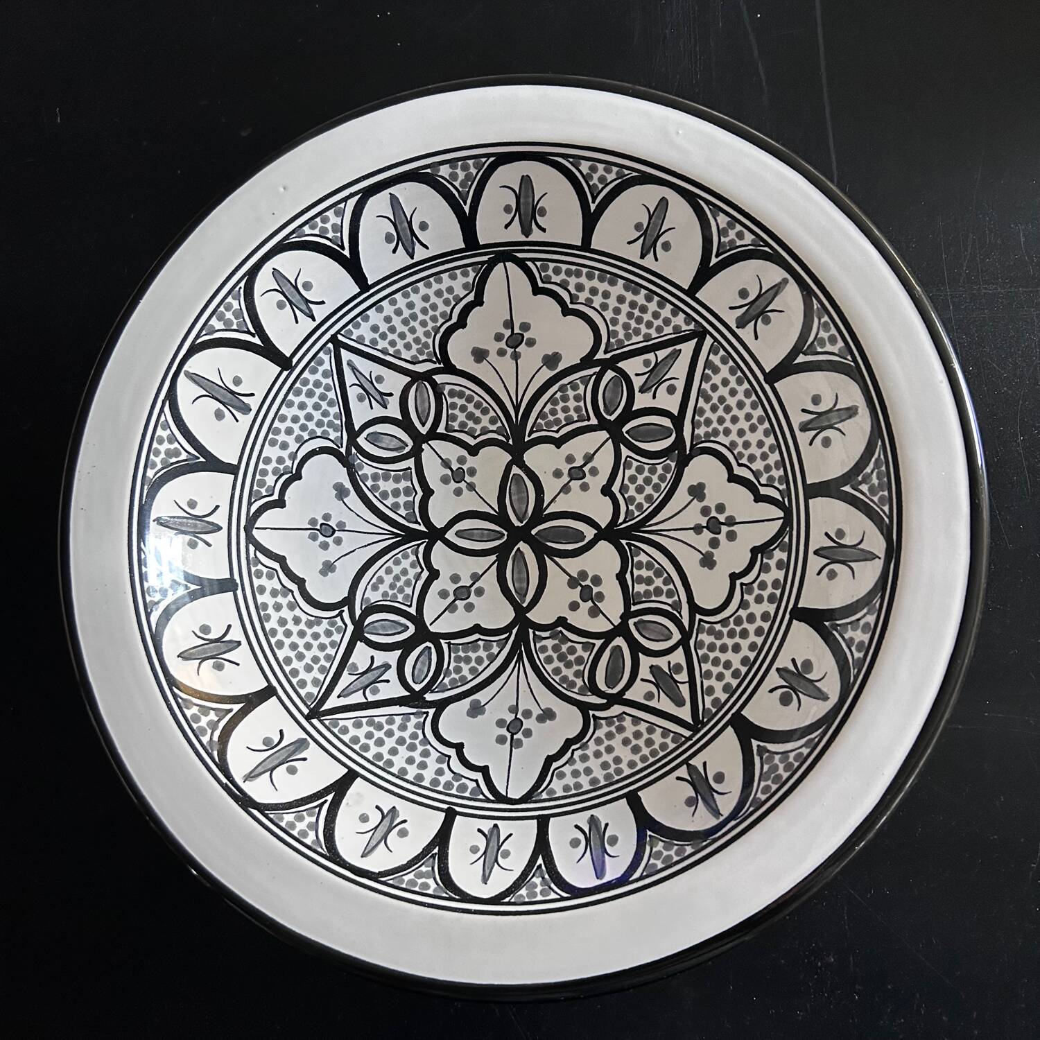 Large oriental hollow dish