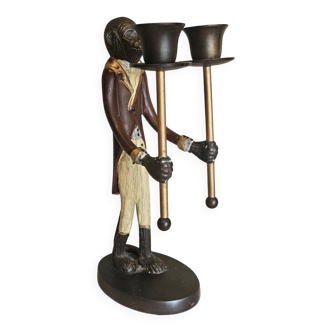 Monkey butler candlestick holder