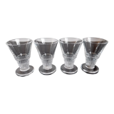 Set of 4 crystal glasses 40s