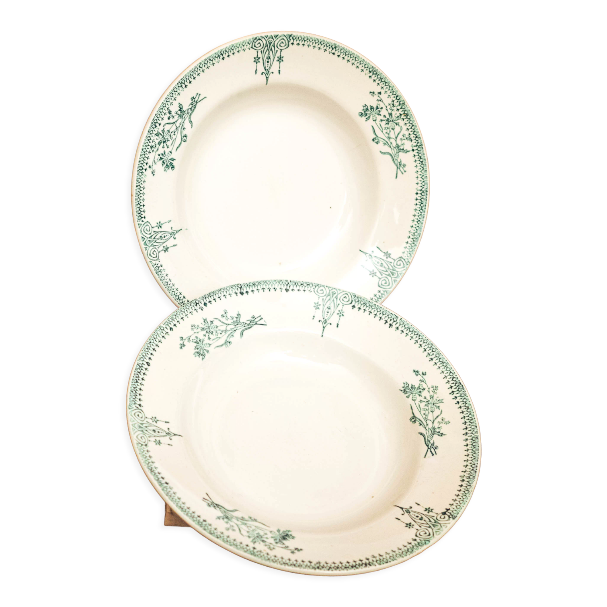 Set of 6 ceramic plates St-Amand