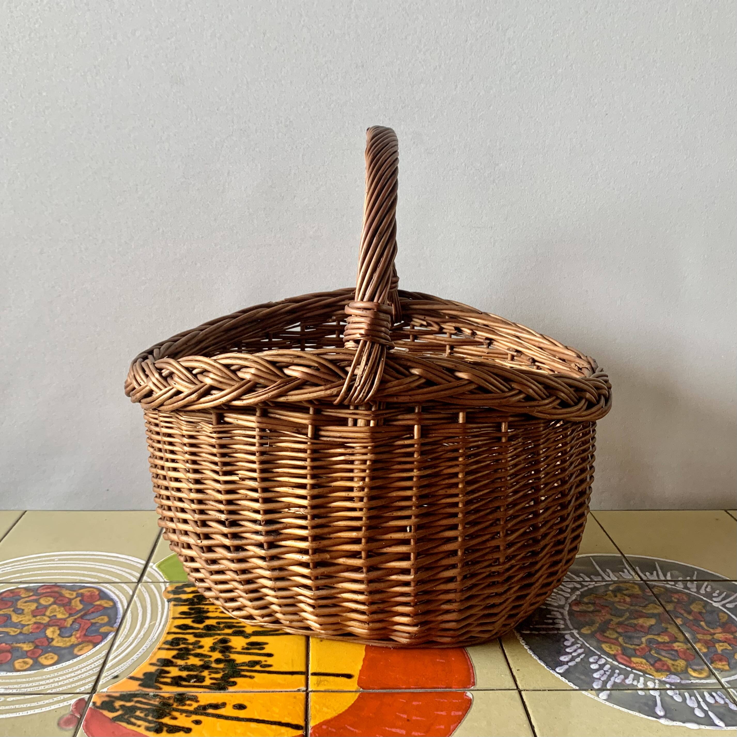 Vintage wicker basket