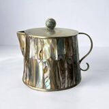 Abalone shell & alpaca jar, Mexico, 1970s