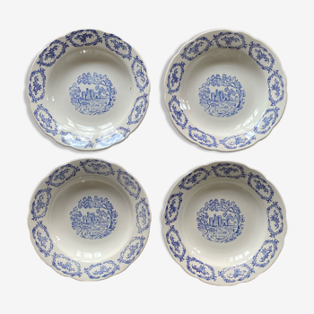 Digoin Sarreguemines soup plates, Darling model