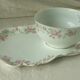 Lunch porcelain cup from limoges floral decor