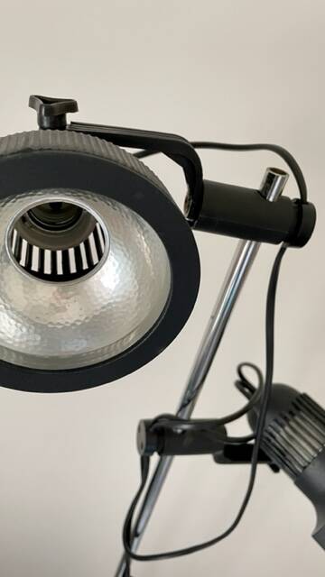 Black floor lamp from the 70s