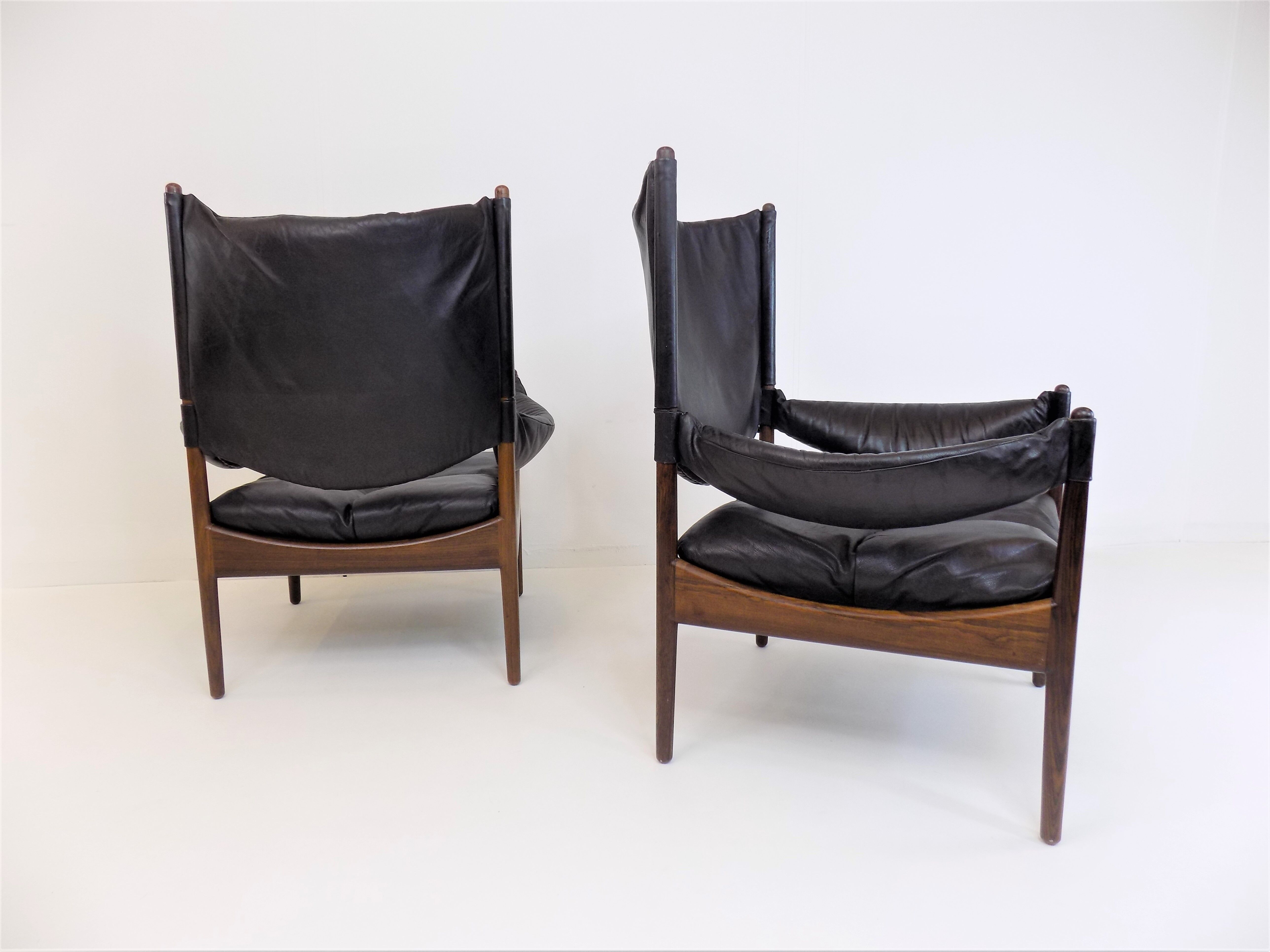 Ensemble de 2 fauteuils en cuir Modus pour Søren Willadsen, Kristian Vedel