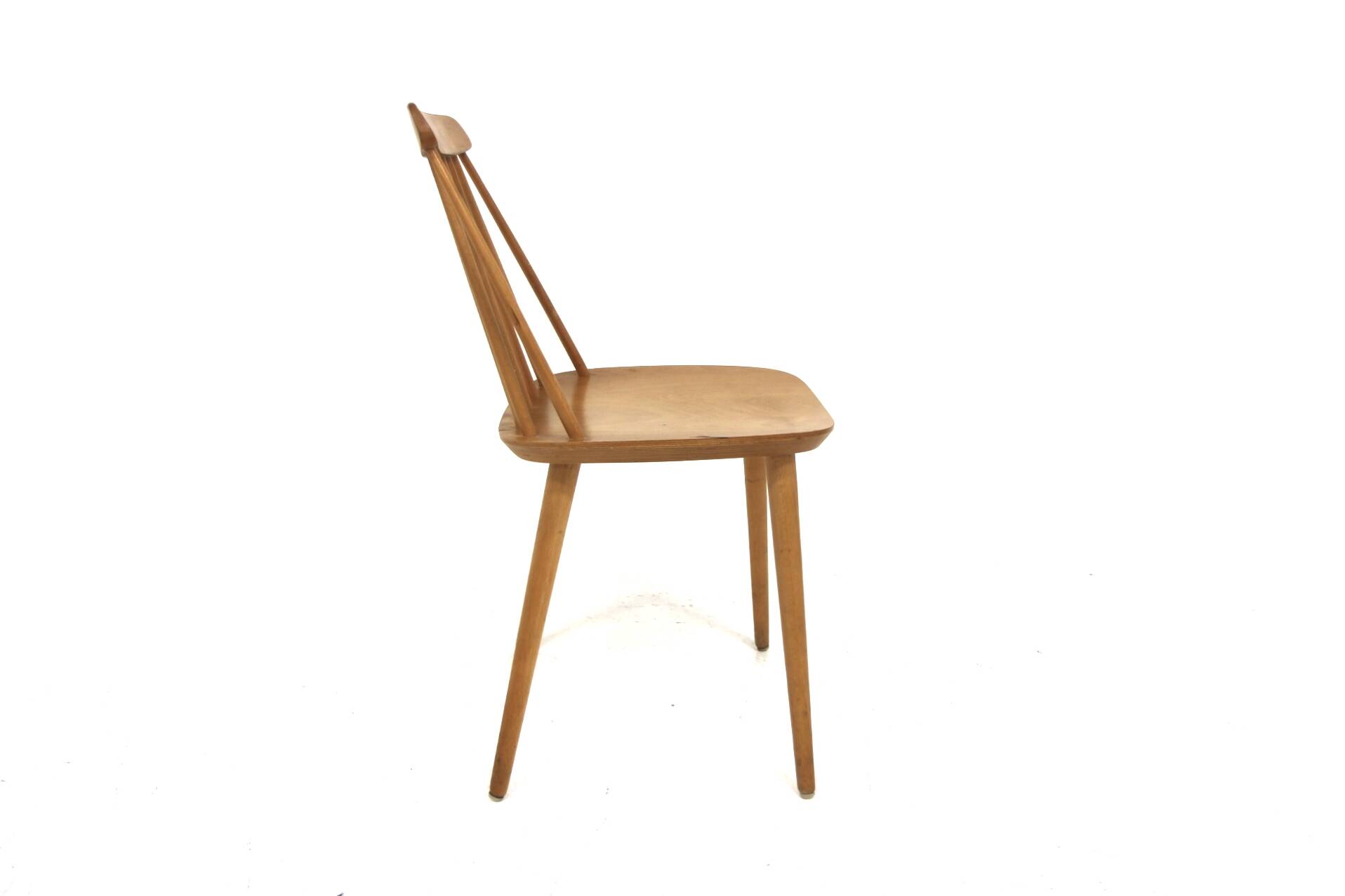 Scandinavian beech chair "Pinnstol", Sweden, 1960
