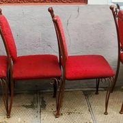 6 wrought iron chairs by Raymond Menos, Haiti