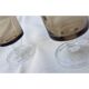 6 smoked glass champagne flutes, 70s