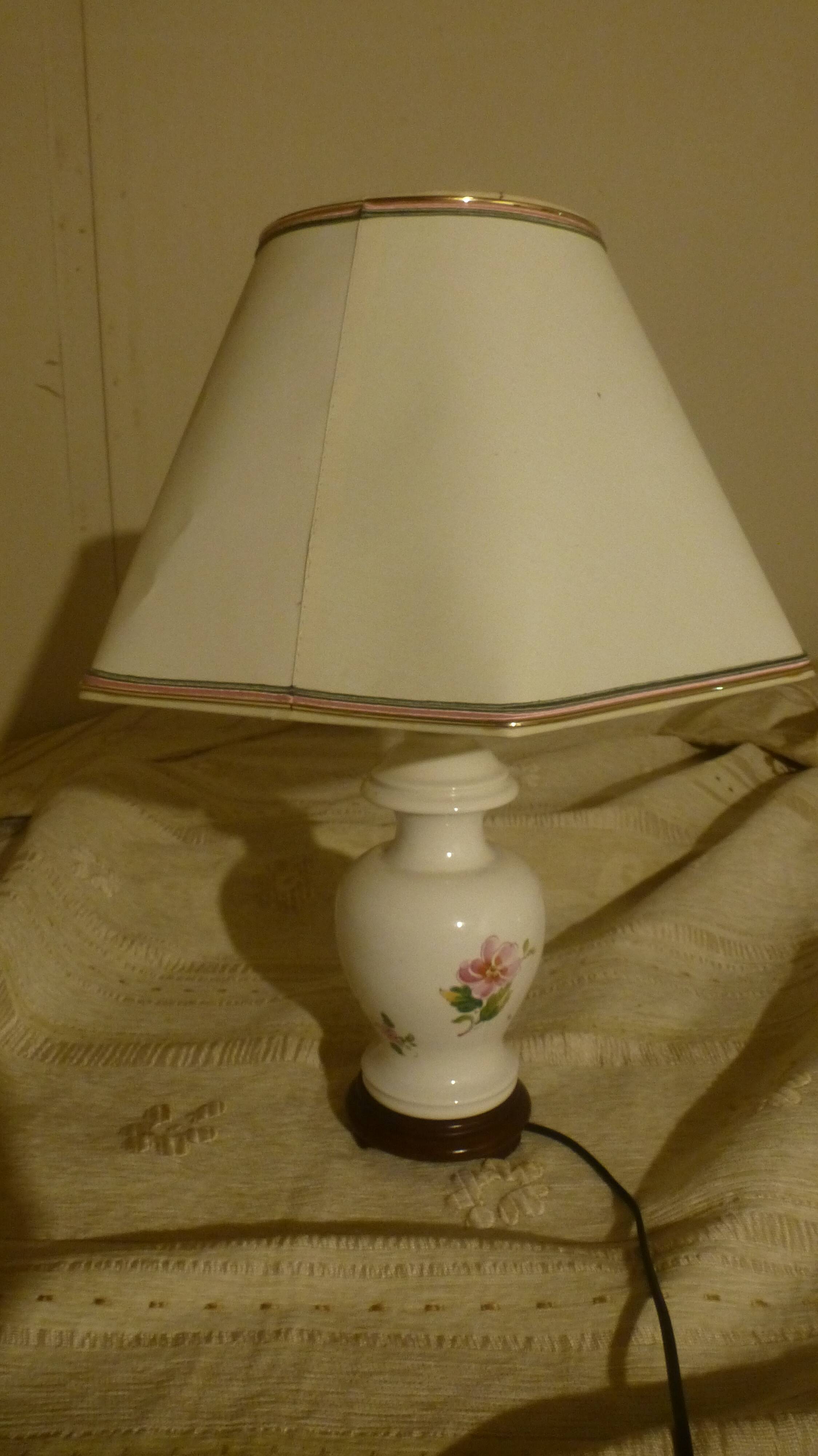 Lampe fleurie années 80