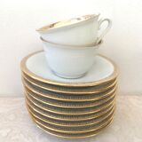 Coffee service for 10 people in Limoges porcelain