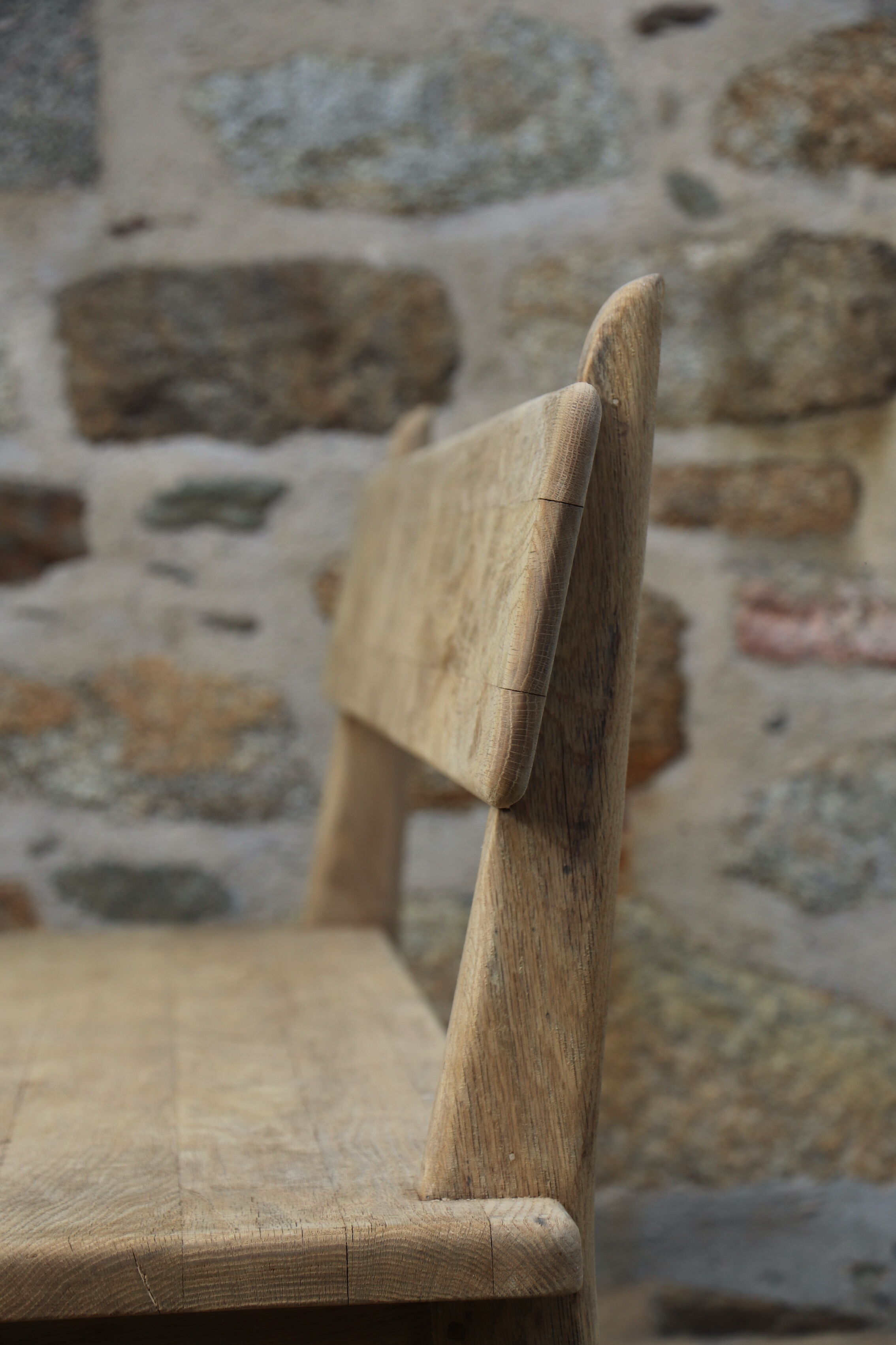 Pair of wooden benches, 40s