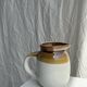 Small two-tone white and brown pitcher Made in China