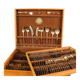 Vintage cutlery service in bronze and violet wood, Thailand, 20th century.