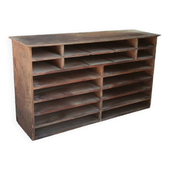 Old small cabinet with lockers, trade furniture