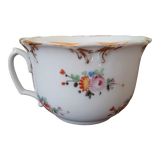 Antique flowered porcelain cup