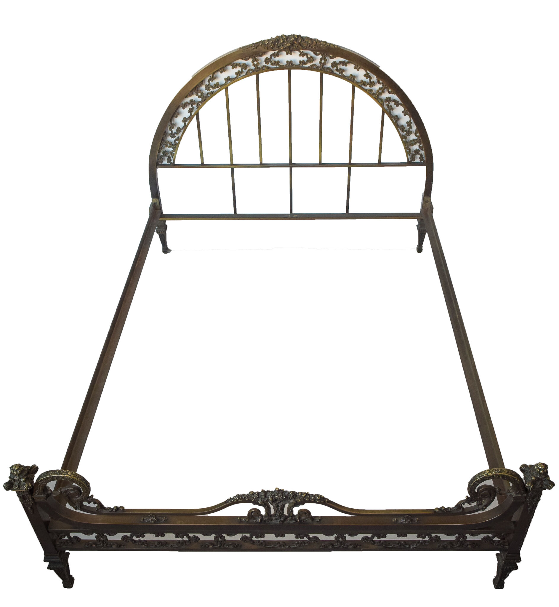 Exceptional decorative brass bed frame