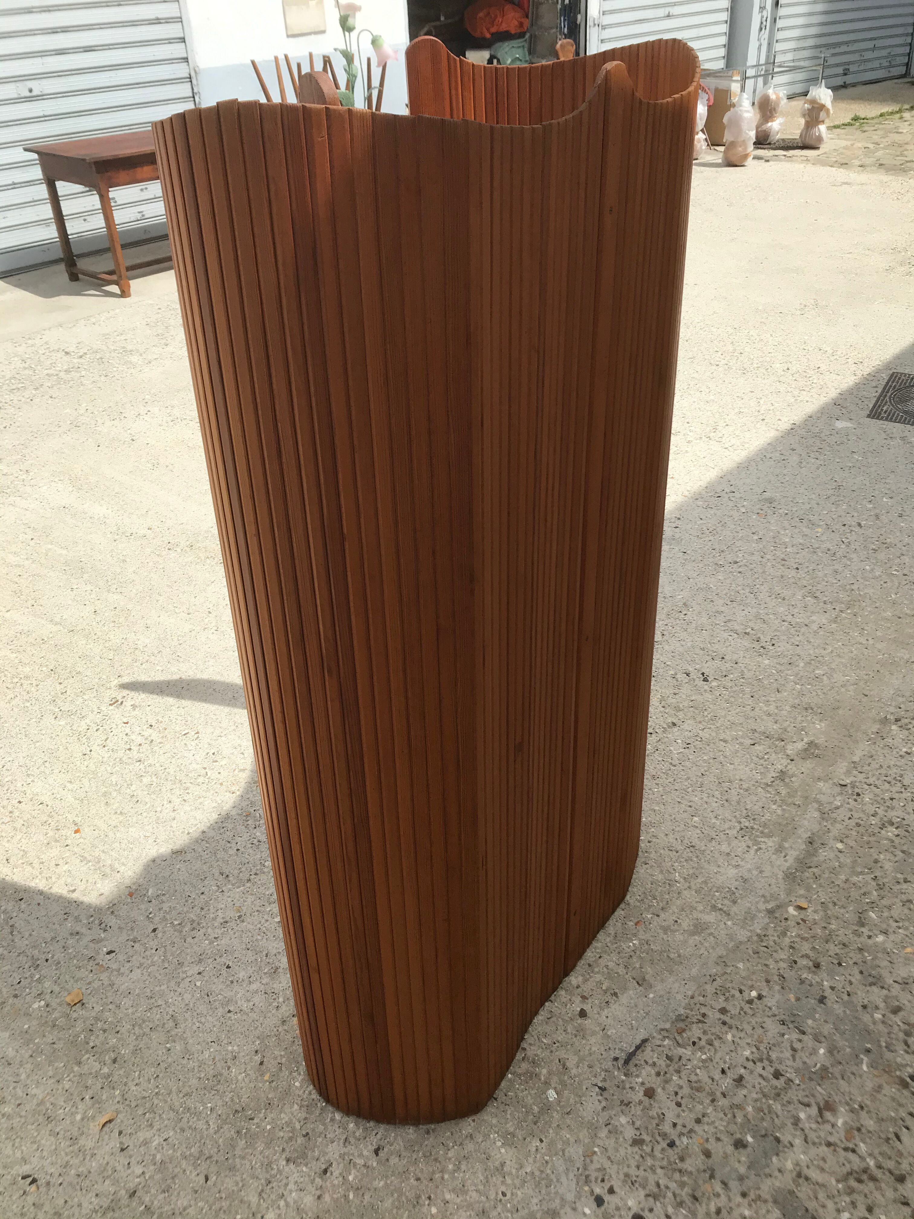 Baumann screen with wooden slats