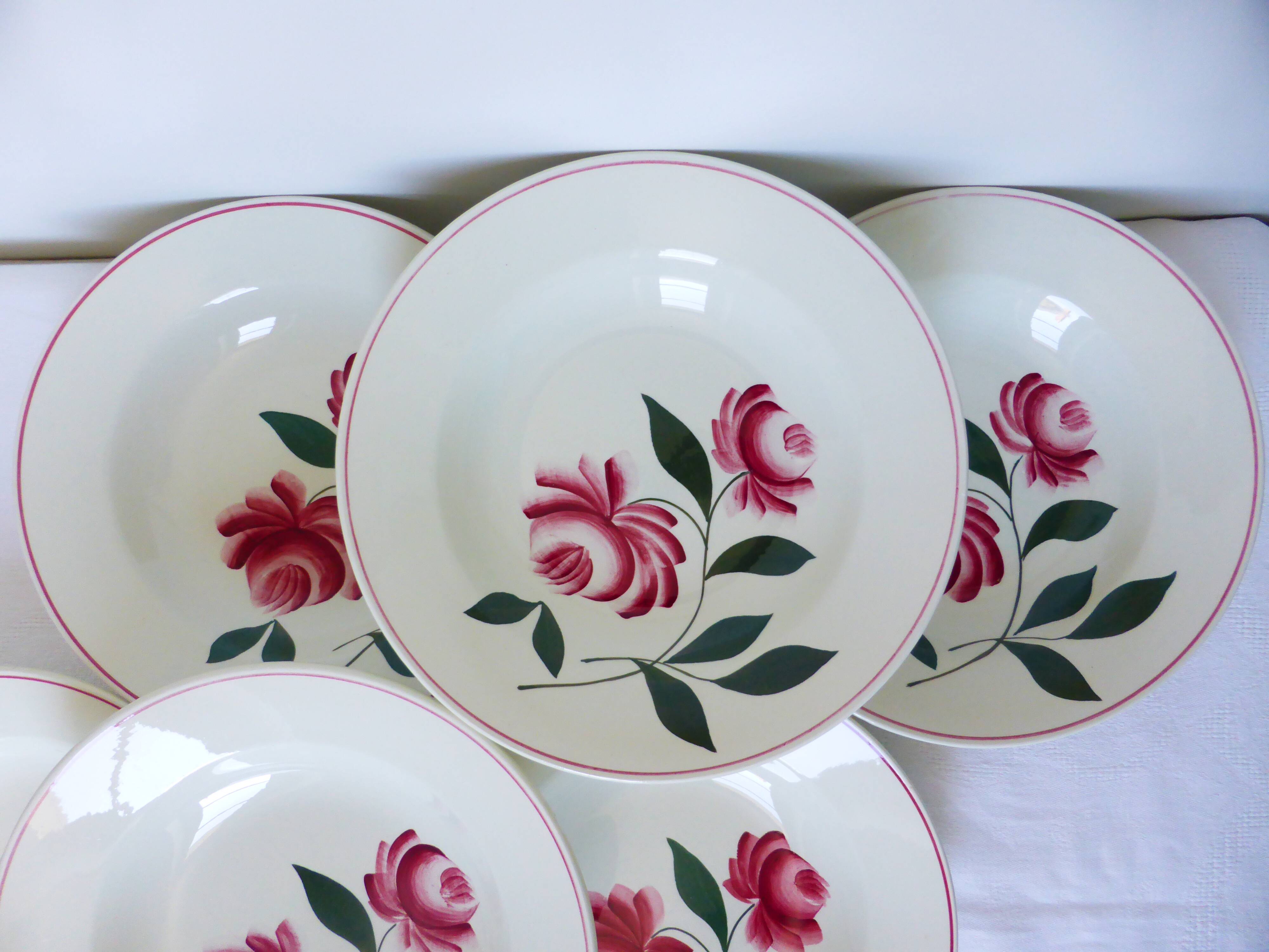 6 vintage deep plates from Printemps Paris model Essonnes 210616