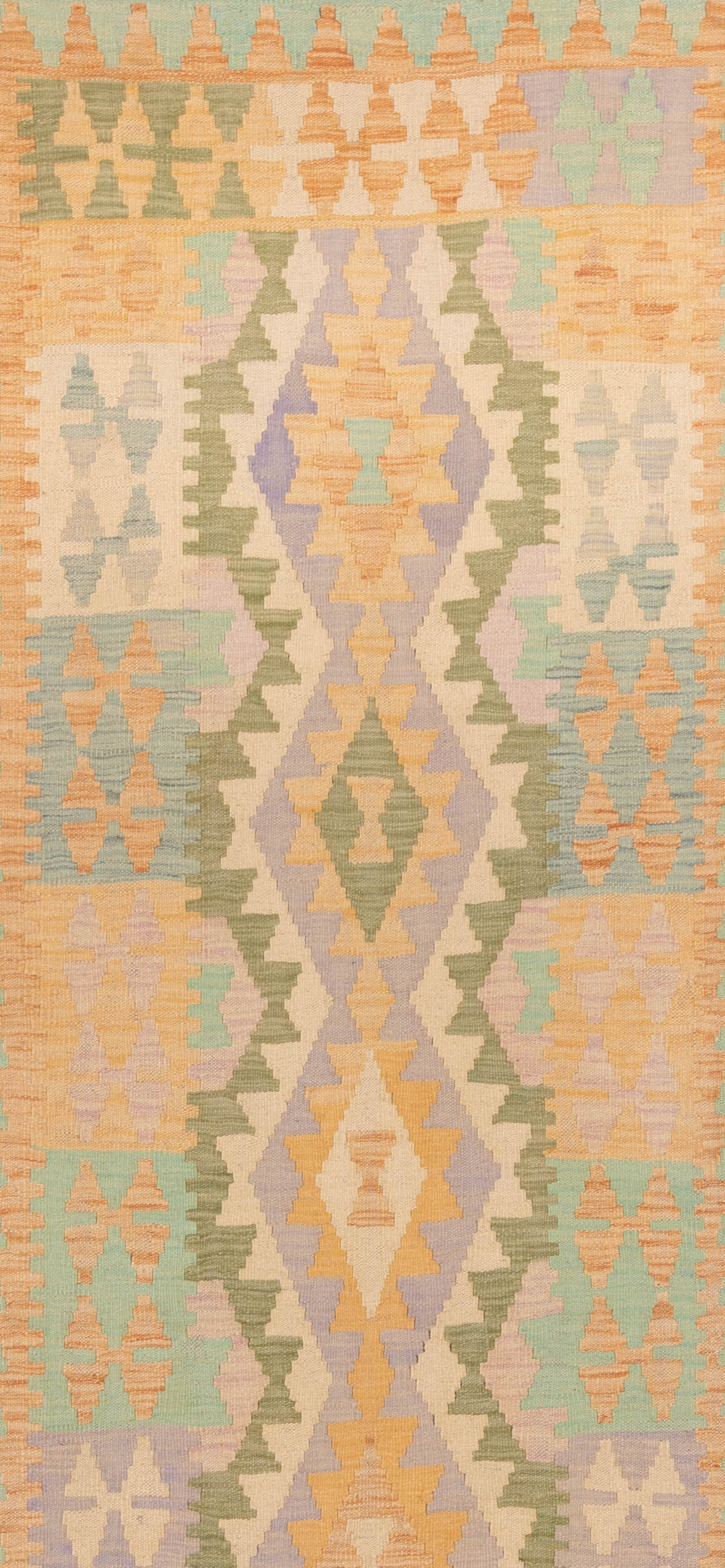 Afghan Pashtun kilim corridor 294 x 82 cm